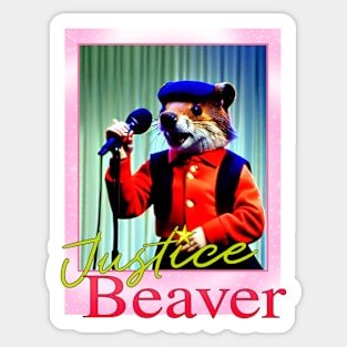 Justice Beaver Sticker